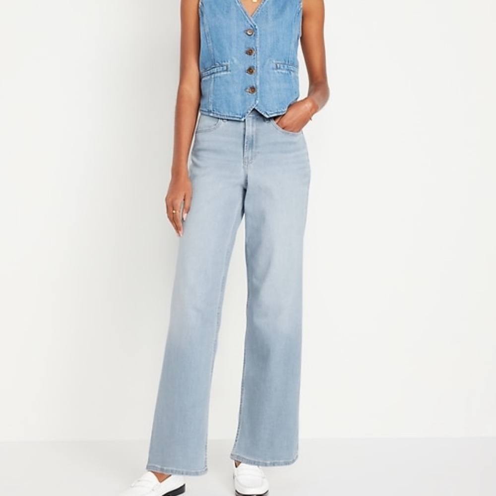 NWOT High waisted WOW wide leg jeans